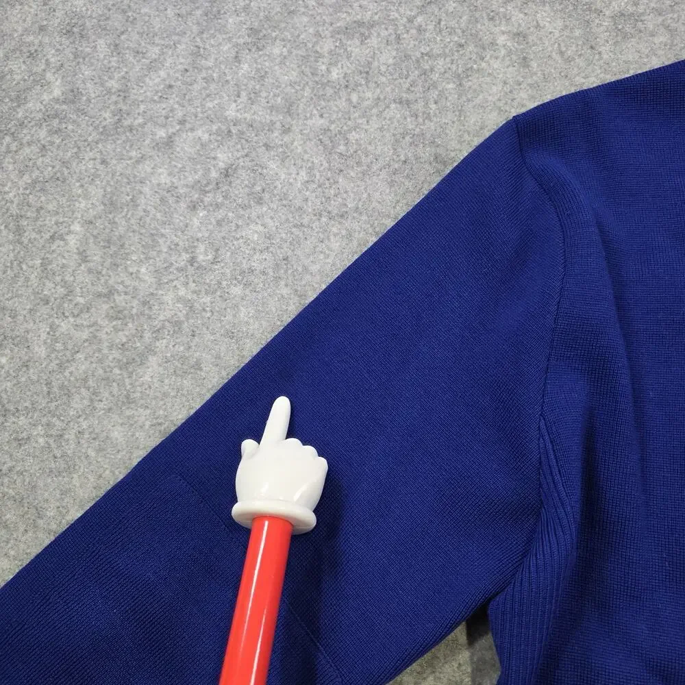 Polo Ralph Lauren Sweater Mens Medium? Blue Full Zip Mock Neck Mercer Club Crest